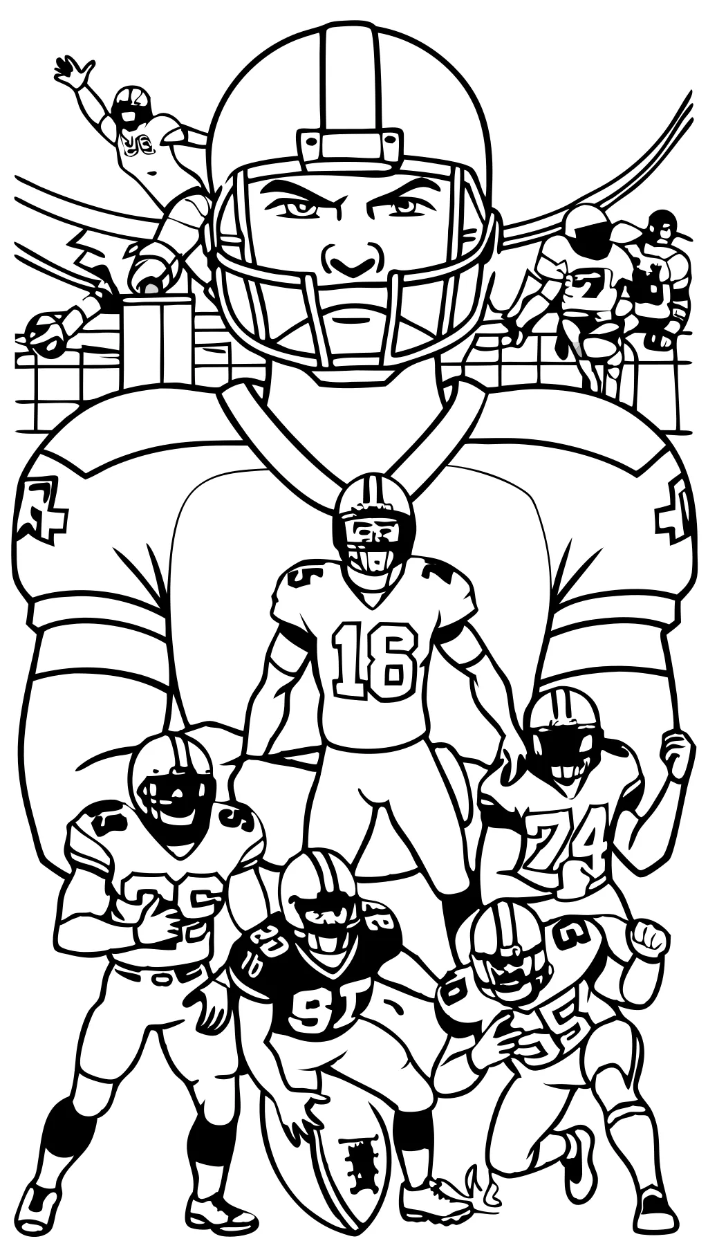 coloriages de lecteur NFL